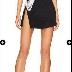 For Love And Lemons Black and White Auden Mini Skirt